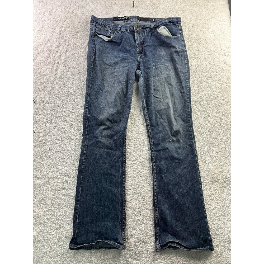 Jordache Women's Bootcut‎ Jeans Size 14 Blue Stretch Denim